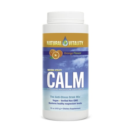 Natural Vitality® Calm, The Anti-Stress Dietary Supplement Powder, Orange - 16 (Best Time To Take Magnesium Supplement For Sleep)