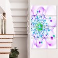 thumbnail image 1 of Simple Purple Blue Fractal Flower - Floral Canvas Art Print, 1 of 3