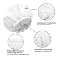 thumbnail image 4 of EASTIN Bonnets de Douche pour Femmes Réutilisables Imperméables Élégants Bonnet de Douche pour Femmes Grande Bonnet de Douche pour Cheveux Épais Blanc, 4 of 6