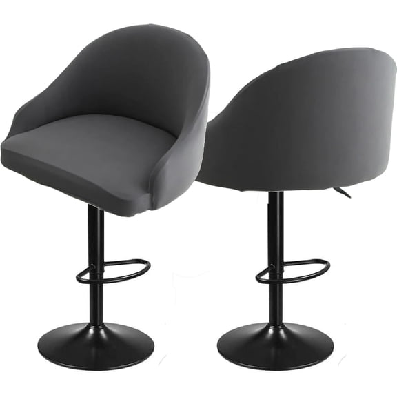 Bar Stools Cover,Short Back Chair Cove, Stretch Bar Stool Chair Slipcovers with Round Backs Arms Curved Accent,Counter Bar Stool Cover for Armchair,Kitchen Island(