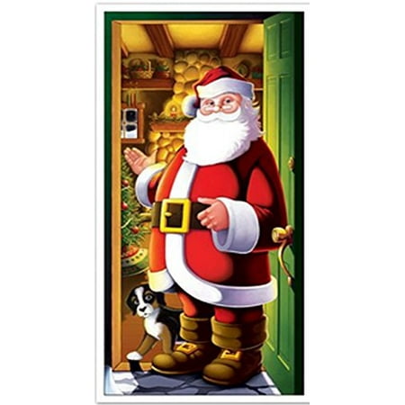 Santa Door cover Decorations 30in. X 5ft Pkg/3 | Walmart Canada