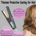 thumbnail image 2 of OBEST Plancha De Pelo Portátil Inalámbrica Con Tapa De Seguridad, Plancha Plana De Calentamiento Rápido, Plancha De Pelo Inalámbrica 2 En 1 Para Alisar Y Rizar, Rizador De 5000 Mah Con Pilas Para Viaj, 2 of 5