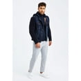 thumbnail image 4 of Stylish Denim Jacket With Knitted Sleeves And Hood, 4 of 11
