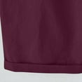 thumbnail image 5 of YYDGH High Waisted Cotton Linen Shorts for Women Casual Loose Pockets Elastic Waist Drawstring Comfy Beach Shorts Wine 3XL, 5 of 6