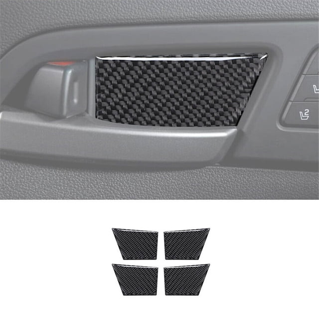 Real Bright Soft Car Interior Carbon Fiber Sticker Decoration4Pcs Carbon Fiber Interior Door Handle Bowl Cover For Hyundai ElantraAuto Car Protection Interior Accessories