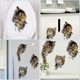 thumbnail image 5 of Pegatinas de pared de gato 3D, 3 unidades de pegatinas de pared, pegatinas de pared de combinación, pegatinas de baño, pegatinas impermeables para nevera, pegatinas de puerta, decoración de pared de c Afortunado Sencillez, 5 of 5