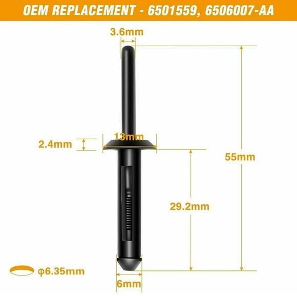Hardware Moulding Clip For Jeep Wrangler Unlimited Jk Rivets Rocker Set Mingyiq