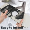 thumbnail image 6 of Xecao Double Exposure Cat Forest for Kitchen Sink Splash Guard Faucet Mat , Faucet Guard & Draining mat, (15" X 5.5" ), 6 of 7