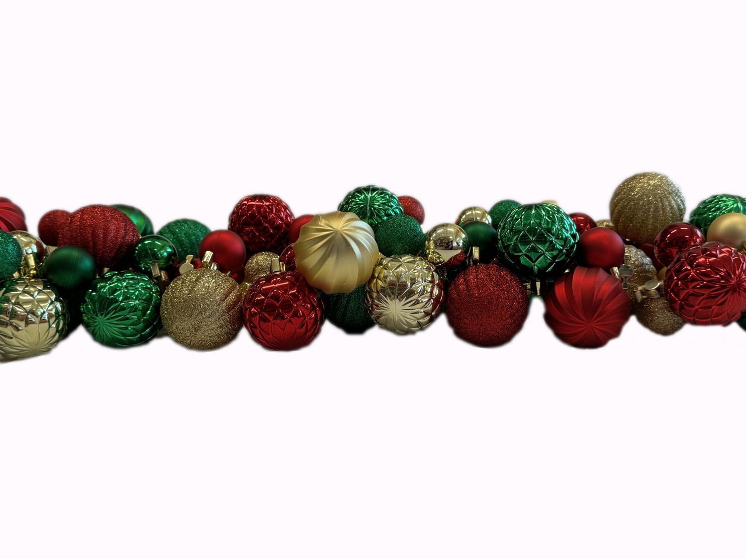 Guirlande tressée de 65 po en rouge, vert et or Guirlande tressée Holiday Time de 65 po