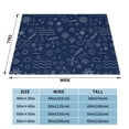 thumbnail image 6 of LNWH Super Soft Flannel Bed Blanket, Cozy Fluffy Warm All Seasons Blue Creative School Pattern Throw Blankets for Sofa Bedding, 60"x50", 6 of 8