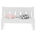 thumbnail image 7 of NUTEDOM Mini Wooden Garden Bench Double Seat with Cushions - Outdoor Patio Home Decor Furniture, 7 of 7