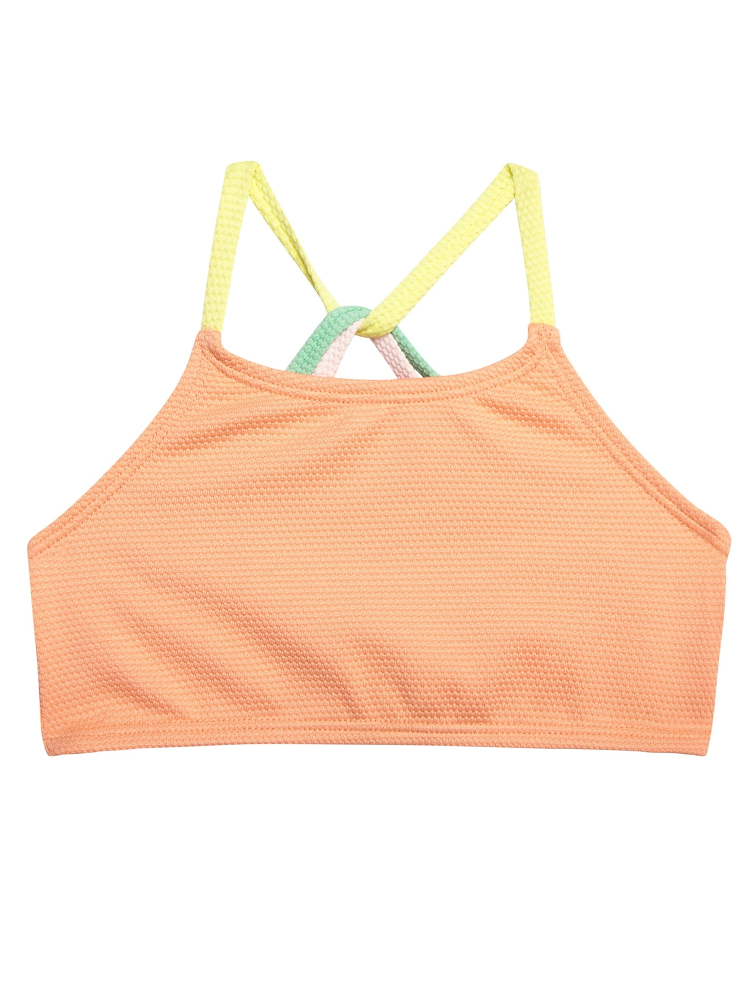 Jessica Simpson Girls' Three-piece Bikini Swimsuit Set with Rashguard, Sizes 4-16