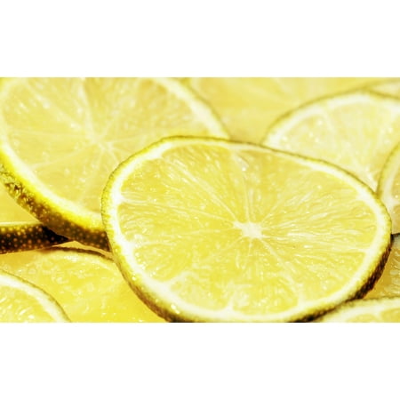 Lime Fruit Slices - Canvas Print Lime Citrus Fruit Citrus Fruit Slices Lime Slices Stretched Canvas 10 x 14
