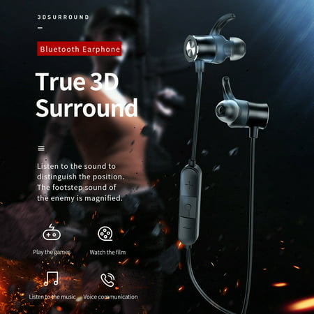3D Bluetooth Headset Waterproof Switch The Music Headphones With