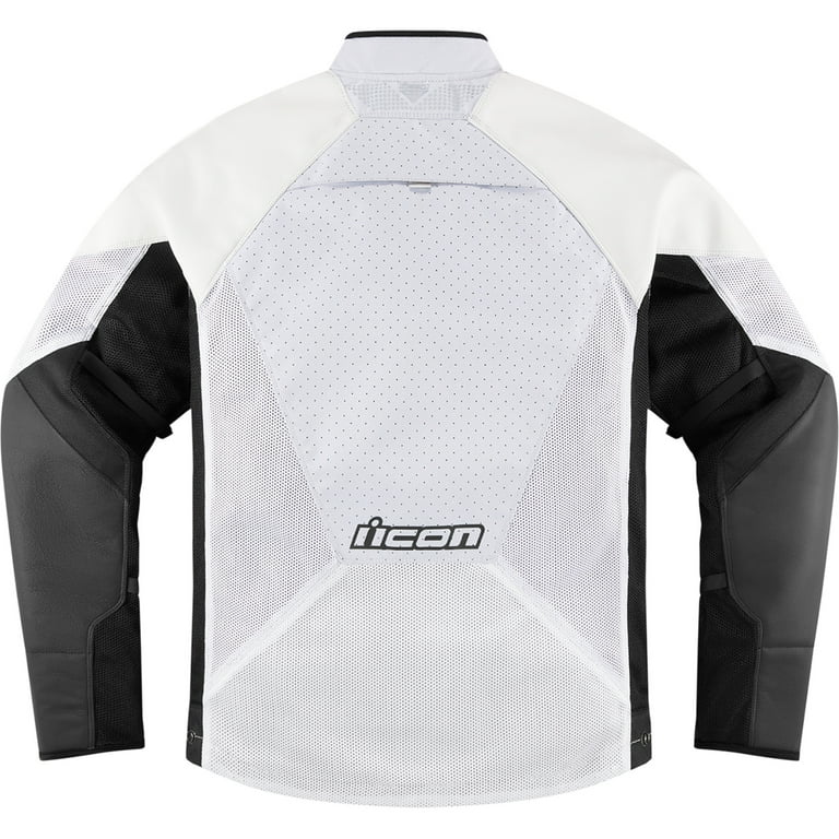 Icon Mesh AF CE Mens Leather Motorcycle Jacket White LG - Walmart.com