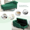 thumbnail image 2 of ACMEASE Upholstered Chaise Lounge with Right Armrest & Lumbar Pillow,Button Tufted Lounge Sofa with Storage,Lounge Chair Indoor,Modern Velvet Lounge Chair for Bedroom, Living Room and Office, Green, 2 of 7