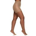 thumbnail image 2 of Berkshire Women's Plus-Size Queen Ultra Sheer Non-Control Top Pantyhose - Sandalfoot 4413,Nu Grey,1X-2X, 2 of 8