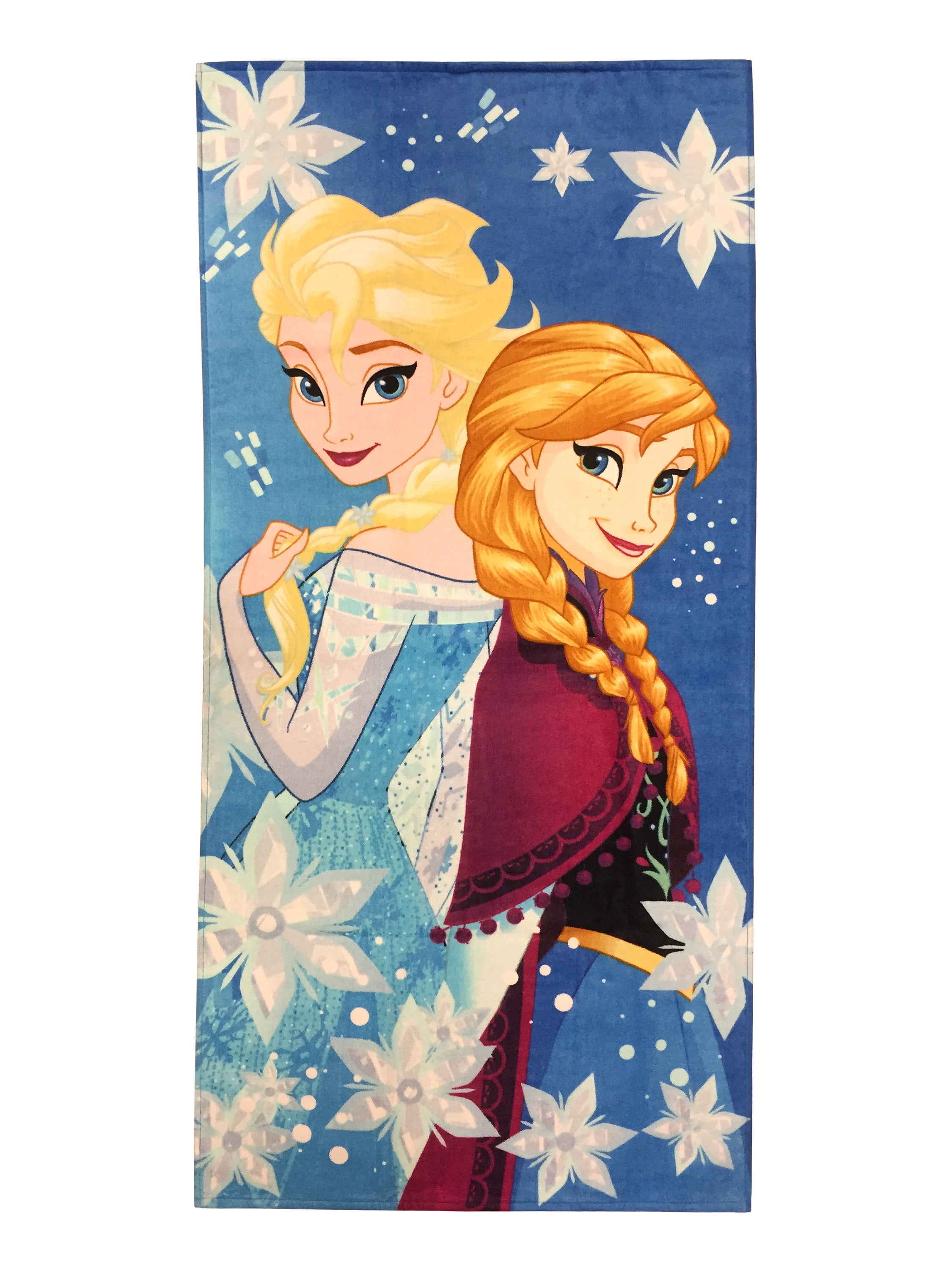 Disney Frozen Elsa & Anna Kids Girls Beach Towel Pool Bath Cotton 28"X58" NEW 