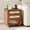 Walnut Oak, variant on Einhomn 2-Drawer Rattan Nightstand, Bedside Table with Charging Station & LED Light, Walnut Oak
