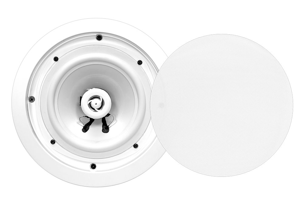 Pyle 6.5 Inch 300W 2-Way Indoor/Outdoor Waterproof Ceiling Speaker, White (Pair) - image 2 of 4