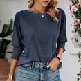 thumbnail image 3 of TYGHBN Women's Solid Color Fashion Loose Round Neck Point Sleeve Long Version T Shirt Loose Women Women Long Sleeve Athletic Top Long Sleeve Shirts Tall Long Sleeve Rayon Tops for Women Womens, 3 of 6