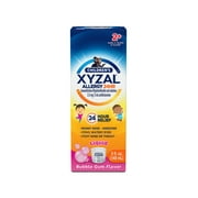 Xyzal Children's 24 Hour Allergy Relief Medicine for Kids, Levocetirizine Dihydrochloride Liquid Antihistamine, Bubble Gum, 5 Fl. oz. Twin Pack