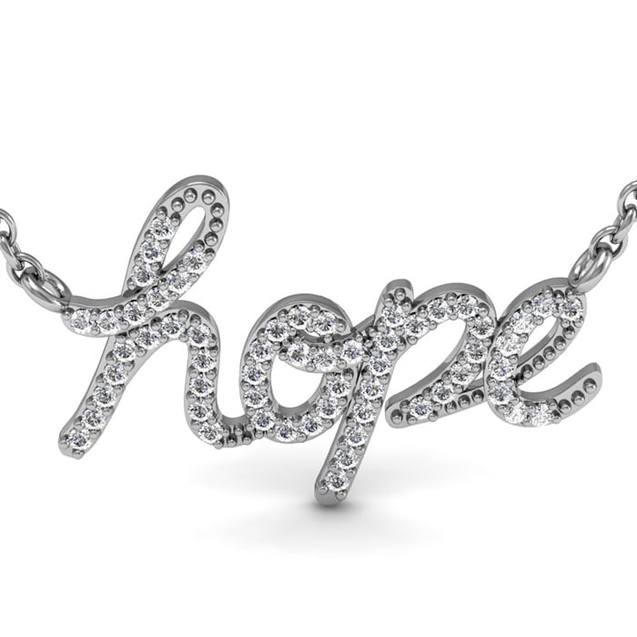 1 2 Carat Diamond Hope Necklace, Sterling Silver, 18 Inches by SuperJeweler