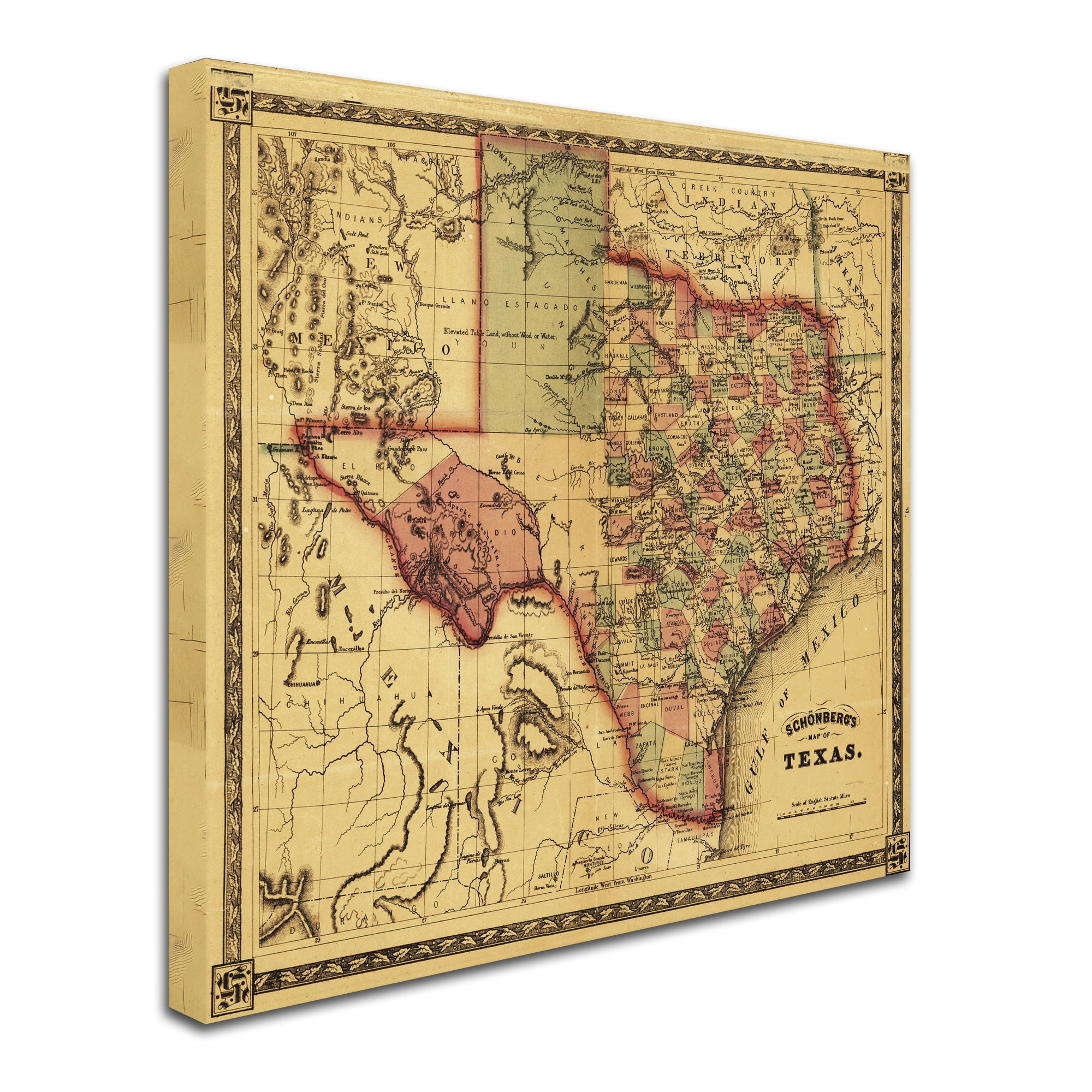Trademark Fine Art 'Map 26' Canvas Art by Lantern Press