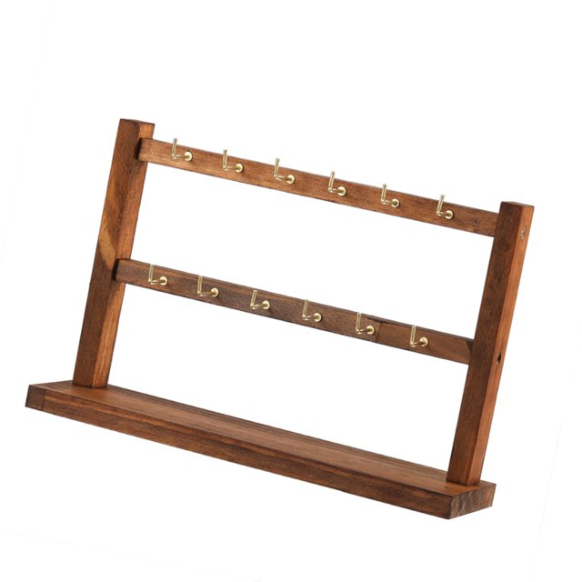 Organizador de joyas, organizador de aretes, soporte para anillos, collares, pulseras, joyas 2 capas
