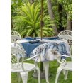thumbnail image 2 of Outdoor Tablecloth with Umbrella Hole and Zipper, Blue Fall Pumpkins Round Table Cloth 60 Inch Waterproof Tablecloth, Thanksgiving Maple Leaf Tree Vintage Picnic Table Cover for Patio Camping, 2 of 7