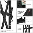 thumbnail image 6 of SSyao 2 Tier X-Design Console Table Sofa Side Table with Storage Shelf for Living Room Narrow Space, Entryway and Hallway-with Power Outlet-Black, 6 of 9