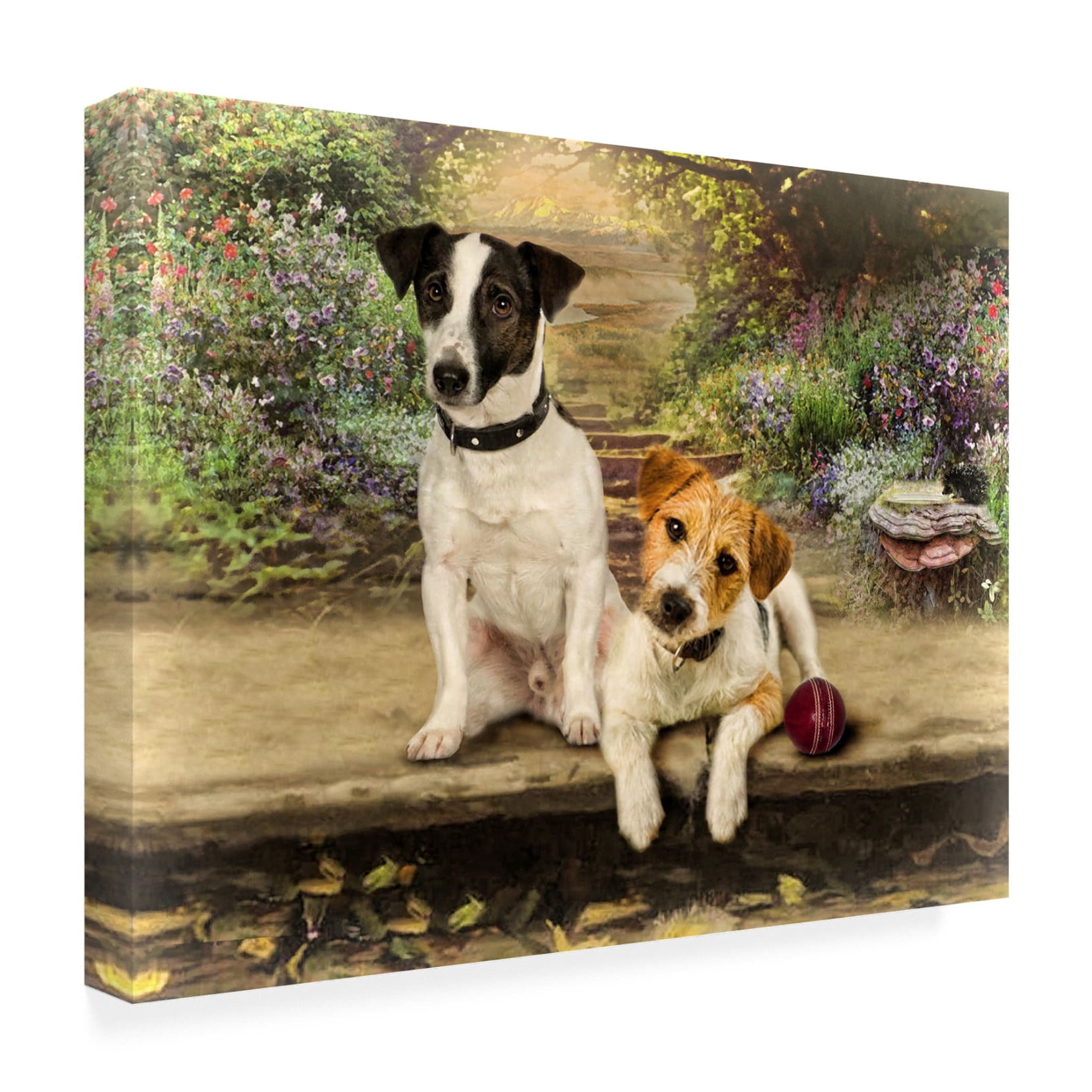 Canvas Wall Art - Trudi Simmonds 'Scruffy and Slim' Wall Art for Living Room, Bedroom, or Office Décor by Trademark Fine Art - 24 x 18 Inches
