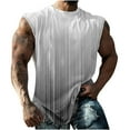 thumbnail image 1 of Yieetim Débardeurs Gris pour Hommes, Imprimé Tropical d'Été Mode Décontractée Patchwork Bloc de Couleur Sans Manches, Pull de Vacances Col Rond Débardeur de Sport TTG - Soldes d'Été, 1 of 5