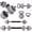 Gray, variant on Adjustable Dumbbell Set, 45Lbs Free Weight Set with Connector, 3 in 1 Gym Dumbbell Set, Push Up Stand, Weight Plate, Home Gym Weight Dumbbells Set, Fitness Exercises