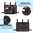 thumbnail image 5 of EP Walker Bag Basket with Cup Holder Suit for Adult Folding Walkers Rollator Organizer Carry Storage Pouch Water-Resistant Armrest Accessories for Seniors, Elderly, Handicap (Clover), 5 of 14