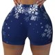 thumbnail image 2 of Fotbe Christmas Blue Shorts Sin Costuras – Shorts Deportivos de Cintura Alta para Mujer, Elásticos para Gimnasio, Yoga, Running o Ciclismo-Large, 2 of 8