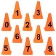 thumbnail image 1 of Shisuyan Number Cones Orange for Agility Improvement 1 Set 9.04X5.31X5.31in, 1 of 8