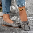 thumbnail image 5 of Orthopedic Flats for Women, Womens Orthopedic Shoes, Orthopedic Shoes for Women Wide Width, Lightweight Anti-Slip Breathable for Women, Dressy Slip-On Bow-Knot Flats Loafers, Gray 5.5, 5 of 7