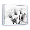 thumbnail image 2 of Designart "Dreamy Serenade: Lilies In Black And White I" Lilies Floater Framed Wall Decor, 2 of 5