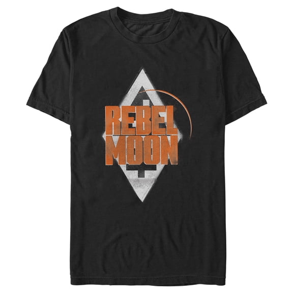 Men's Rebel Moon Badge Logo Graphic Tee Black X Large