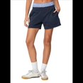 thumbnail image 1 of Pantalones Cortos Deportivos para Mujer, Informales, de Verano, con Cuadros Cosidos, Cintura Alta, para Correr y Descansar, con Bolsillos Azul Oscuro XL, 1 of 8
