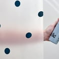 thumbnail image 3 of iDesign Waterproof PEVA Shower Curtain, Dots, Black/Frost, 3 of 6