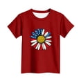 thumbnail image 4 of FAVIPT 4th of July T Shirt Girls Summer 250 Years Boys American Flag Shirts Red White Blue Tshirt Independence Day Tee Red,14-15Years, 4 of 6