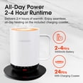 thumbnail image 5 of Vsitoo S3 Pro 16oz Smart Heated Coffee Mug, Auto-Sensing AI, 120-150°F, Hands-Free, White, 5 of 9