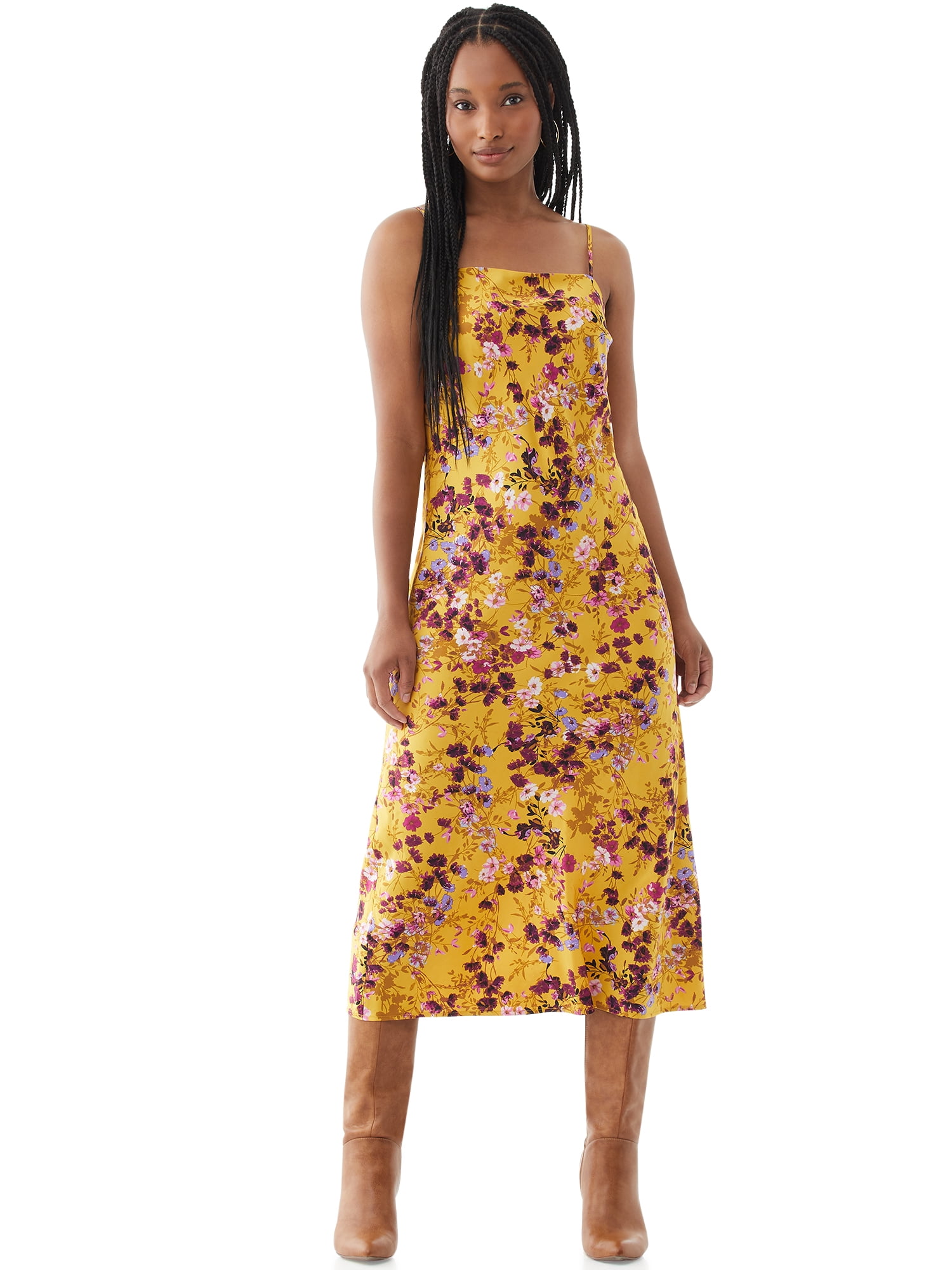 Scoop Women's Printed Midi Slip Dress