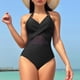 thumbnail image 4 of Gibobby Trajes de Baño para Mujer Nuevo Traje de baño con borde europeo y americano para mujer, traje de baño Bikini de malla de Color sólido, traje de b(Negro,XL), 4 of 5