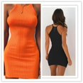 thumbnail image 1 of Robe d'Été Moulante Aguichant Sans Manches pour Femme, Mini, Ajustée, en Tricot, 1 of 5