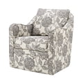 thumbnail image 3 of wivel Accent Chair, Upholstered Barrel Swivel Chair with Padded Cushion, 360 Degree Comfy Small Reading Armchair for Living Room, Nursery, Lounge,Office, Multicolor, 3 of 5