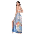 thumbnail image 3 of FORMRS Womens Beach Sarong Semi-Sheer Bikini Wrap Skirt Swimsuit Cover-ups, Blue Goldfish, 3 of 7