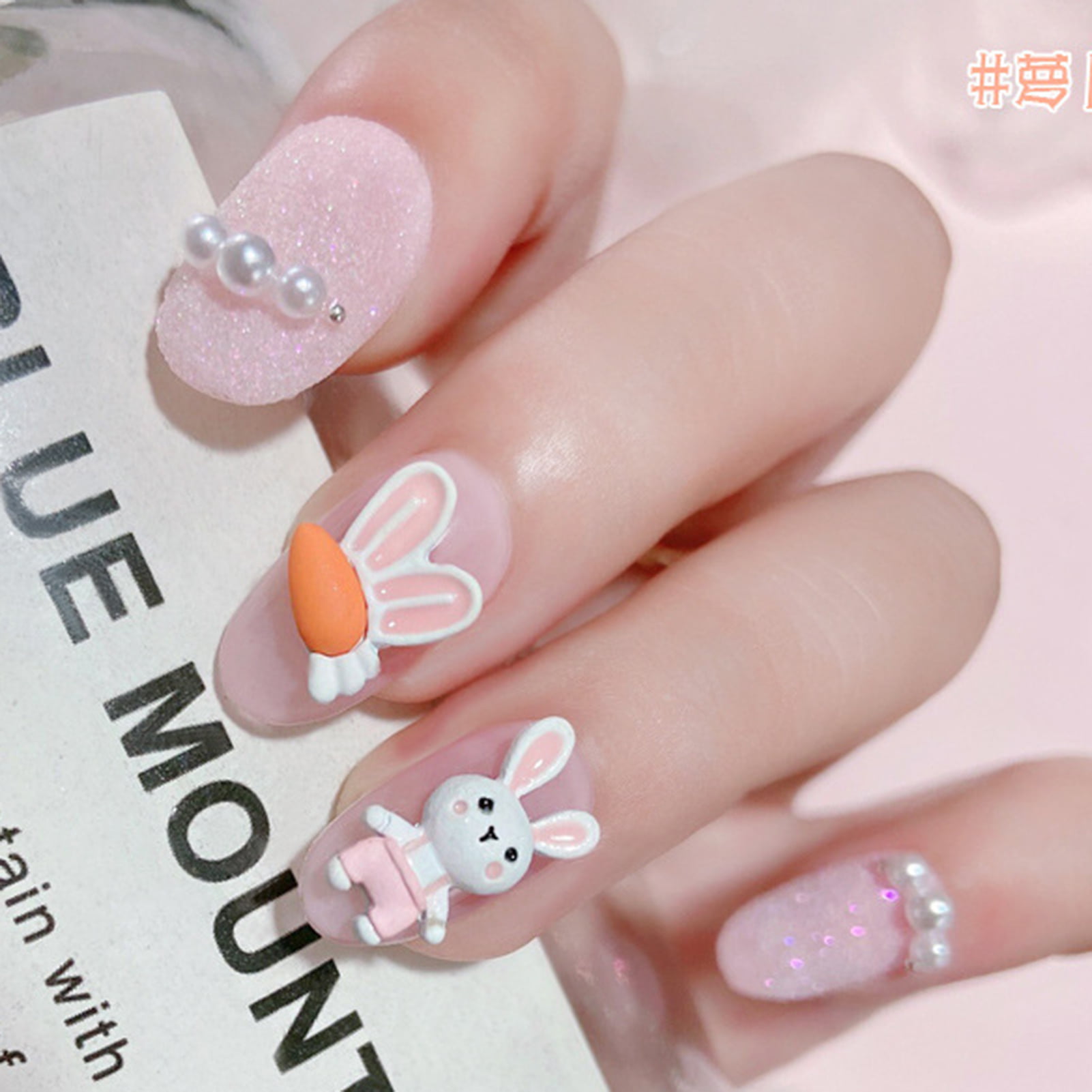 Bunny Nails: Chocolate dipped w/ Candy Nail Art & How To